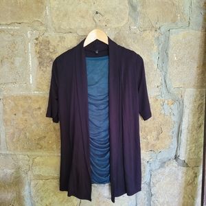 Soft short-sleeve cardigan
